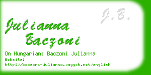 julianna baczoni business card